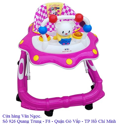 Xe tập đi em bé hình Con Mèo Kity màu hồng