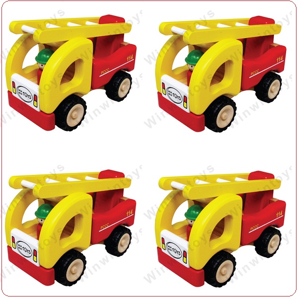 đồ chơi gỗ xe thang cứu hỏa