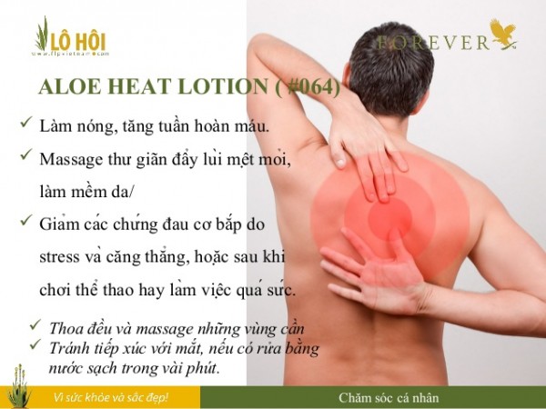 Dầu nóng của lô hội Aloe Heat lotion xoa bóp cơ bắp trị đau nhức