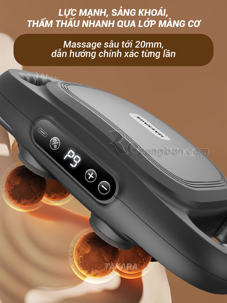 Máy massage cầm tay 6 đầu rung, máy massage toàn thân 9 chế độ mát xa Máy massage cầm tay 6 đầu rung, máy massage toàn thân 9 chế độ mát xa