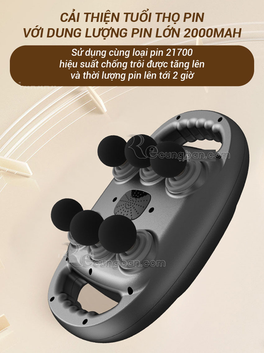 Máy massage cầm tay 6 đầu rung, máy massage toàn thân 9 chế độ mát xa Máy massage cầm tay 6 đầu rung, máy massage toàn thân 9 chế độ mát xa