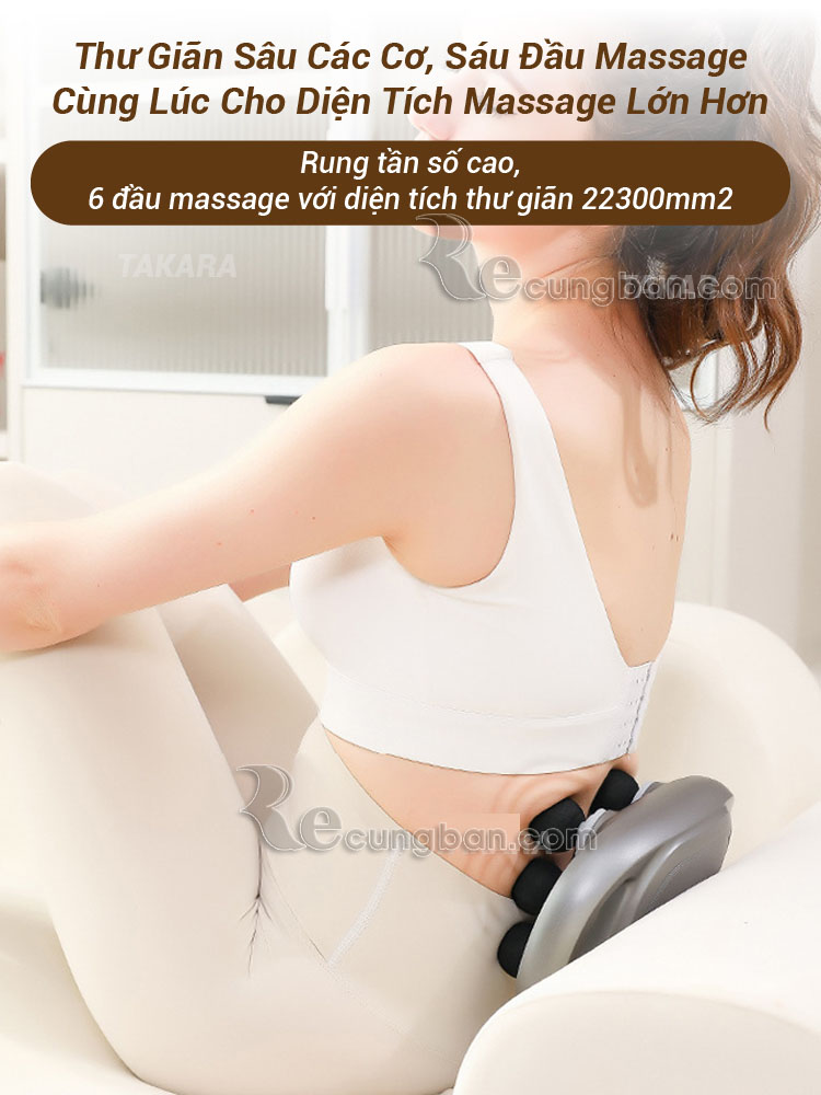 Máy massage cầm tay 6 đầu rung, máy massage toàn thân 9 chế độ mát xa Máy massage cầm tay 6 đầu rung, máy massage toàn thân 9 chế độ mát xa