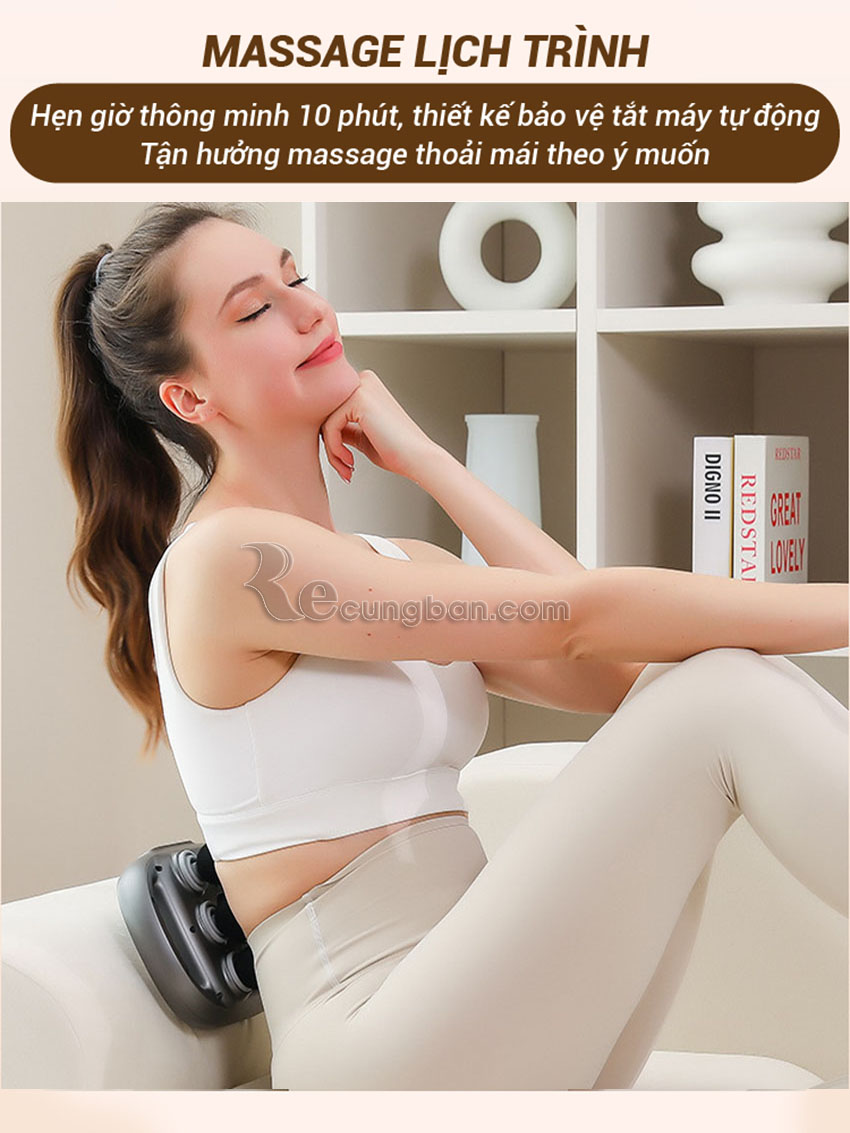 Máy massage cầm tay 6 đầu rung, máy massage toàn thân 9 chế độ mát xa Máy massage cầm tay 6 đầu rung, máy massage toàn thân 9 chế độ mát xa