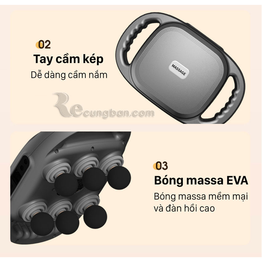 Máy massage cầm tay 6 đầu rung, máy massage toàn thân 9 chế độ mát xa Máy massage cầm tay 6 đầu rung, máy massage toàn thân 9 chế độ mát xa