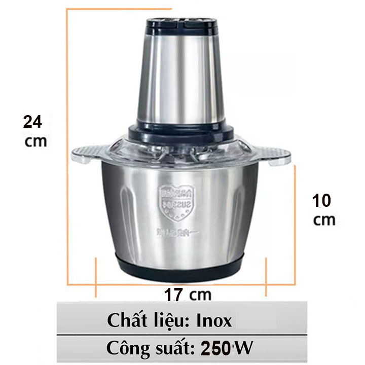 Máy xay thịt cá gia đình cối inox 4 lưỡi giá rẻ uy tín tại Hà Nội 