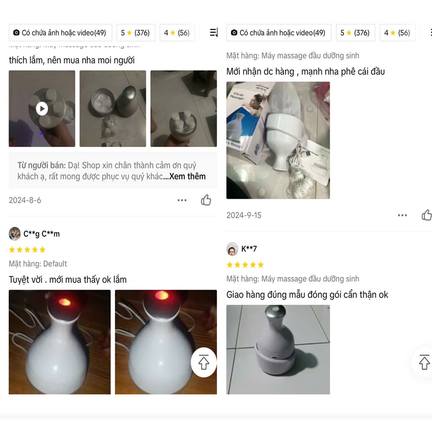 Review Máy mát xa đầu cầm tay mini