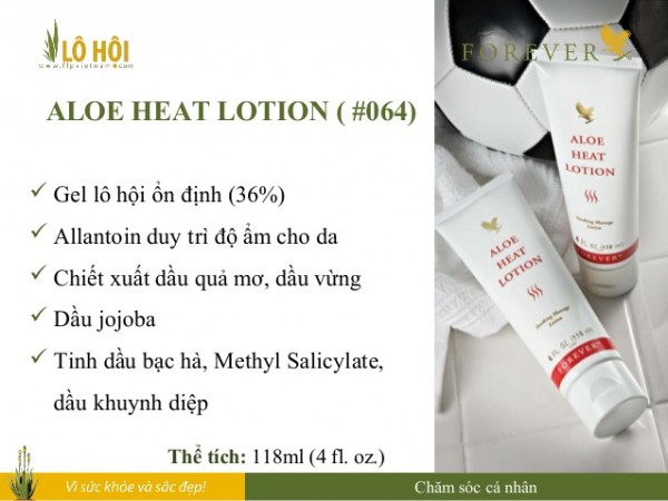 Kem mát-xa lô hội Aloe Heat Lotion mã số 064