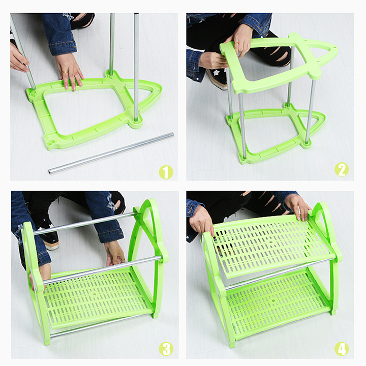 Kệ đựng gia vị nhà bếp 2 tầng hình chữ A