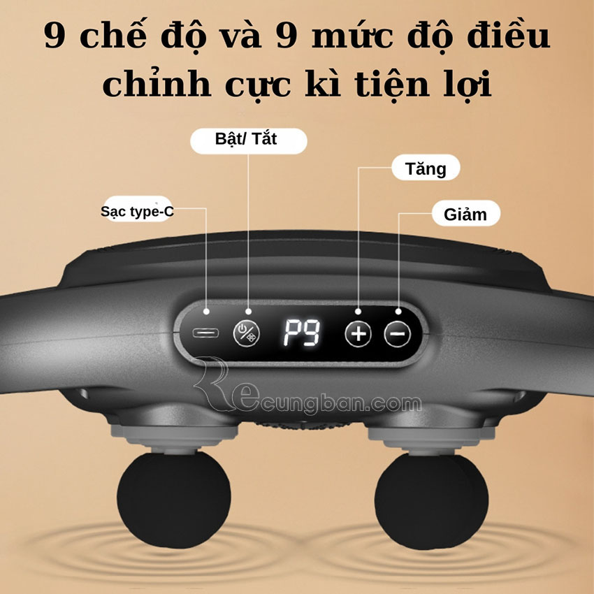 Máy massage cầm tay 6 đầu rung, máy massage toàn thân 9 chế độ mát xa Máy massage cầm tay 6 đầu rung, máy massage toàn thân 9 chế độ mát xa