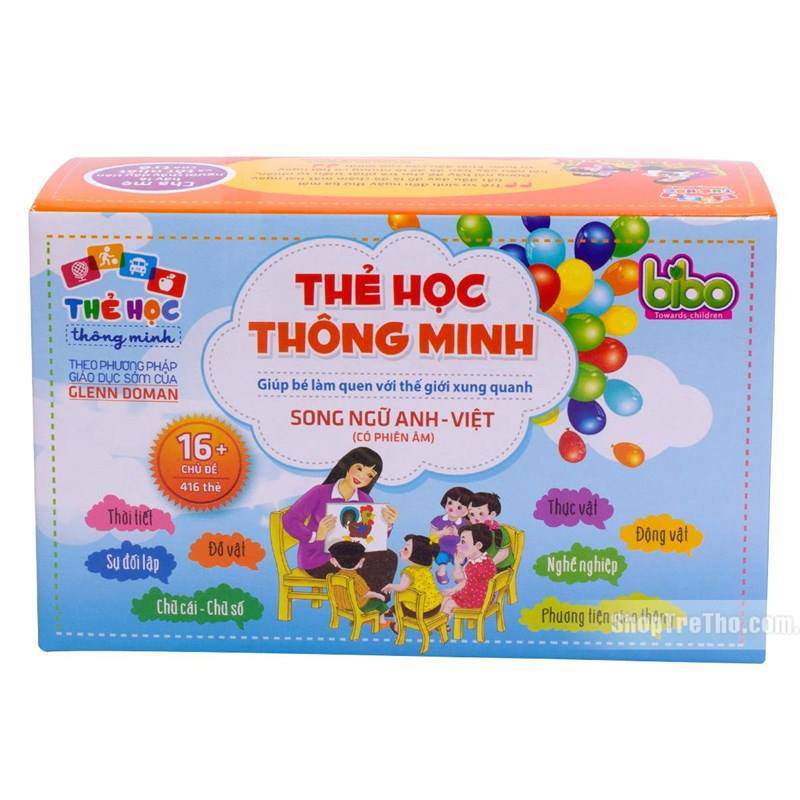  Bộ thẻ học thông minh 16 chủ đề cho bé