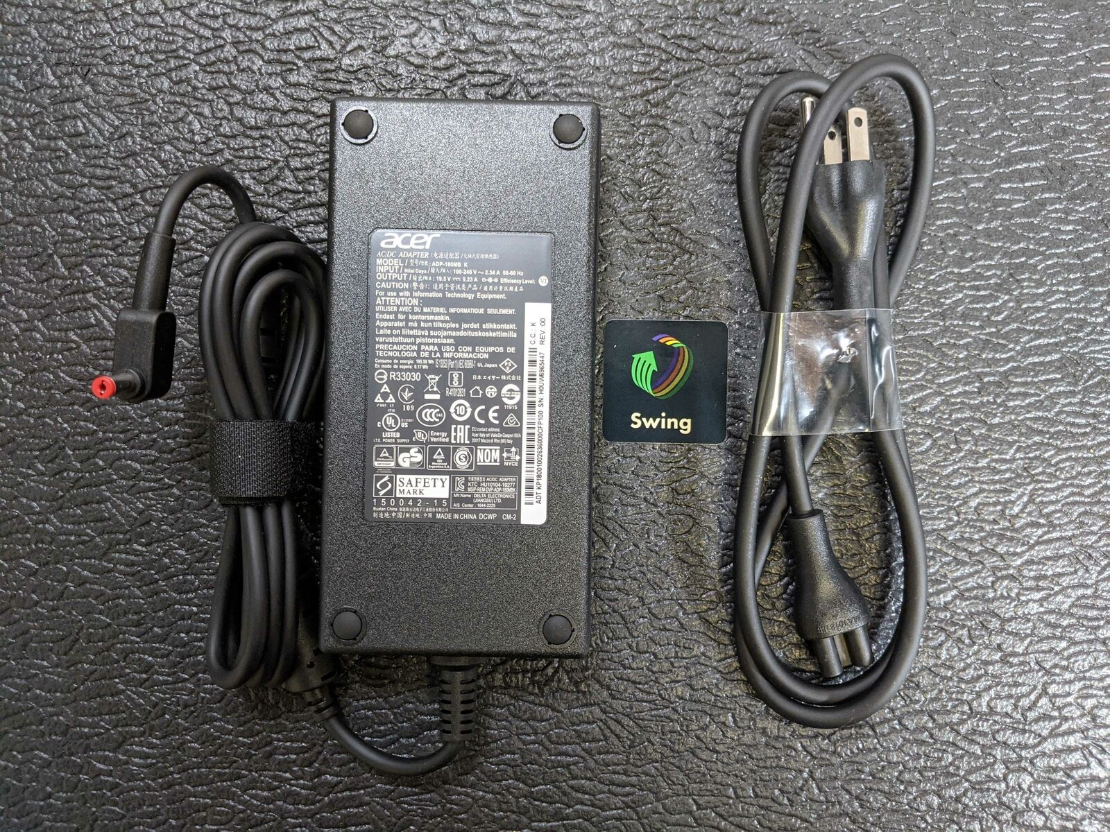 Sạc Acer Purple Tip 180W 19.5V 9.23A AC Adapter Charger ADP-180MB K MSI GS63