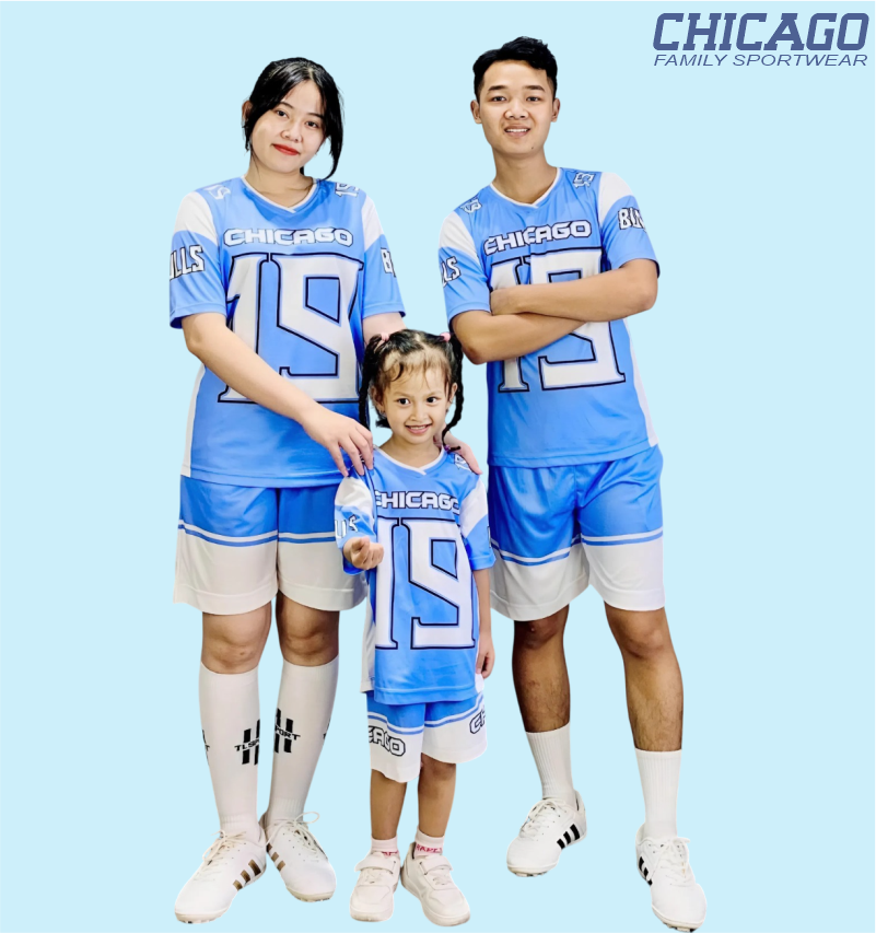 BỘ ĐỒ THỂ THAO GIA ĐÌNH-GĐ4 CHICAGO XANH