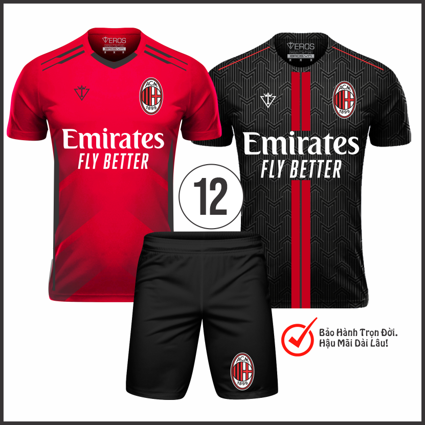 COMBO AC MILAN WIN 8 (Đỏ - Đen)- MÃ 12