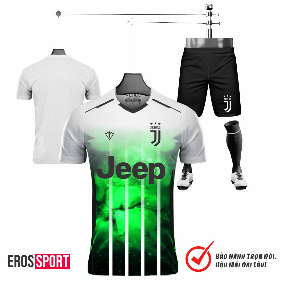 QUẦN ÁO BÓNG ĐÁ JUVENTUS TRẮNG - WIN8