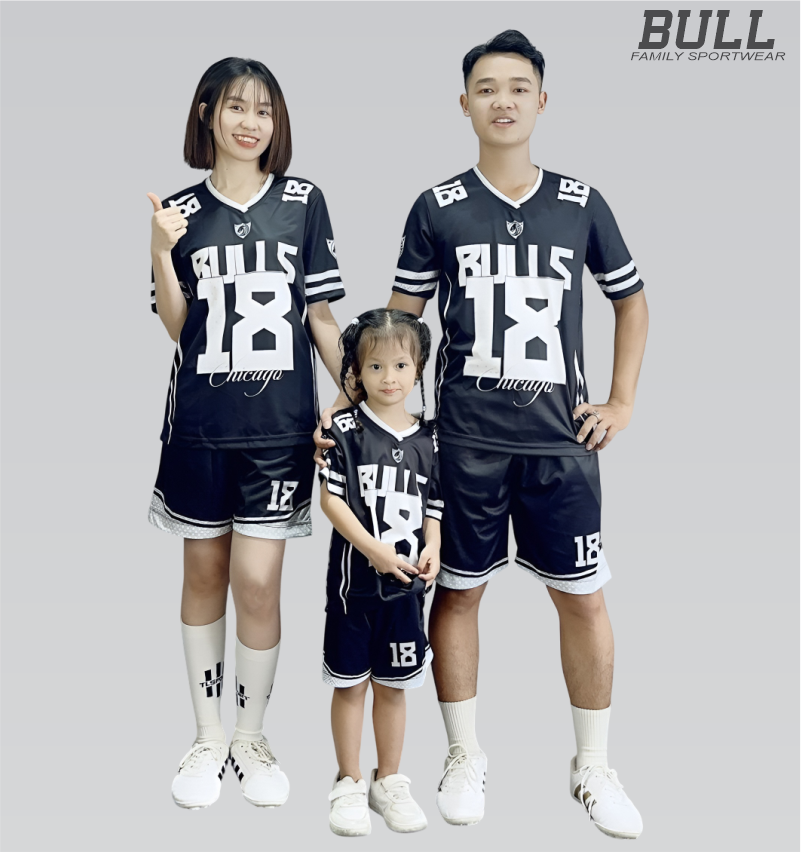 BỘ ĐỒ THỂ THAO GIA ĐÌNH-GĐ10 ĐEN