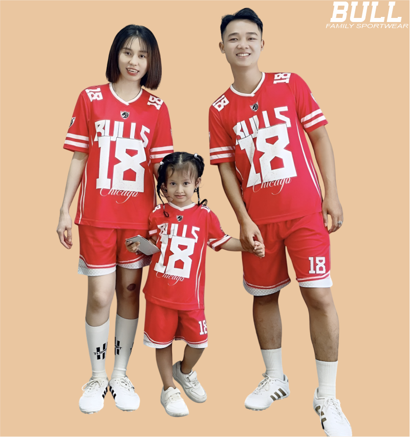 BỘ ĐỒ THỂ THAO GIA ĐÌNH-GĐ10 ĐỎ