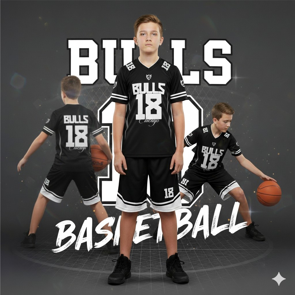 ĐỒ TRẺ EM-GĐ10 BULLS ĐEN