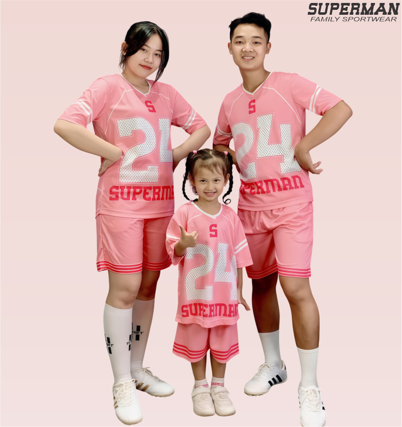 BỘ ĐỒ THỂ THAO GIA ĐÌNH-GĐ11 HỒNG