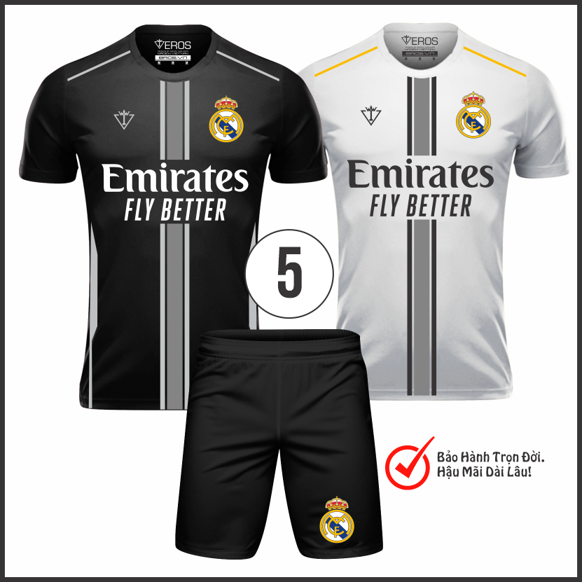COMBO REAL MADRID WIN 8 (Đen - Trắng)- MÃ 5