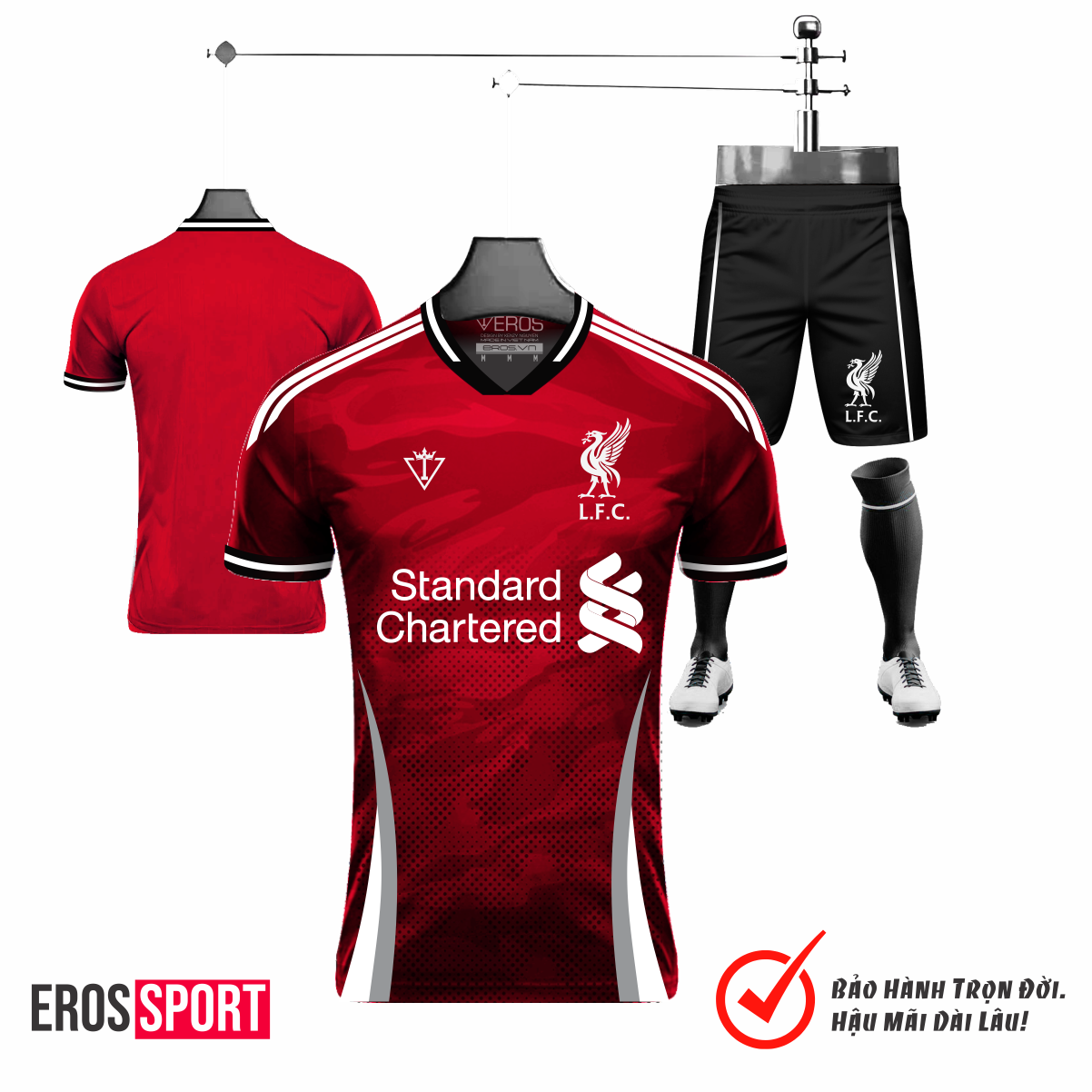 BỘ QUẦN ÁO BÓNG ĐÁ LIVERPOOL TL01-ĐỎ