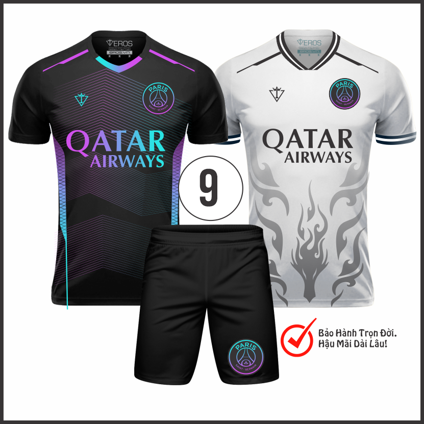 COMBO PARIS SAINT-GERMAIN WIN 8 (Đen - Trắng)-MÃ 9
