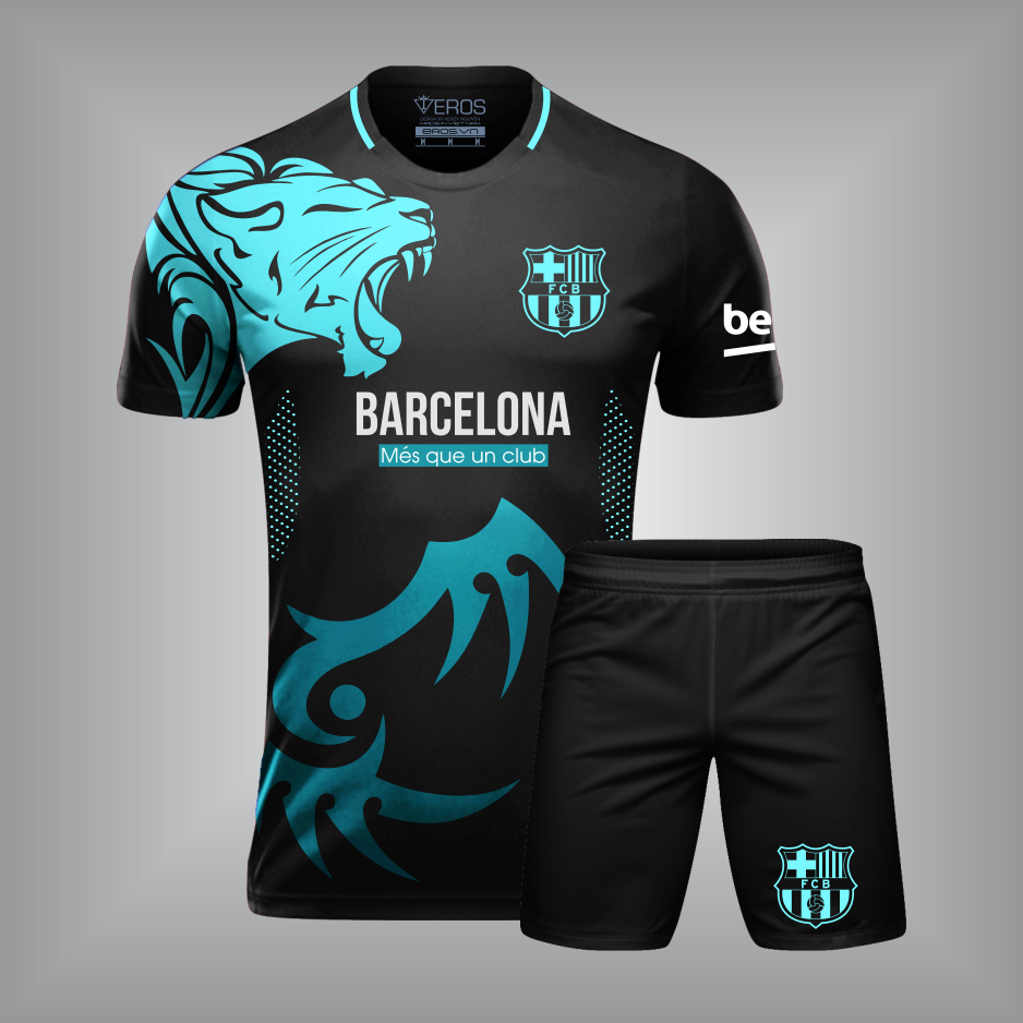 ÁO CLB BARCELONA T10 ĐEN