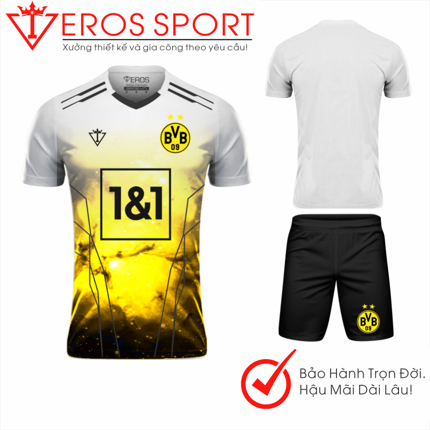 QUẦN ÁO BÓNG ĐÁ DORTMUND TRẮNG - W8
