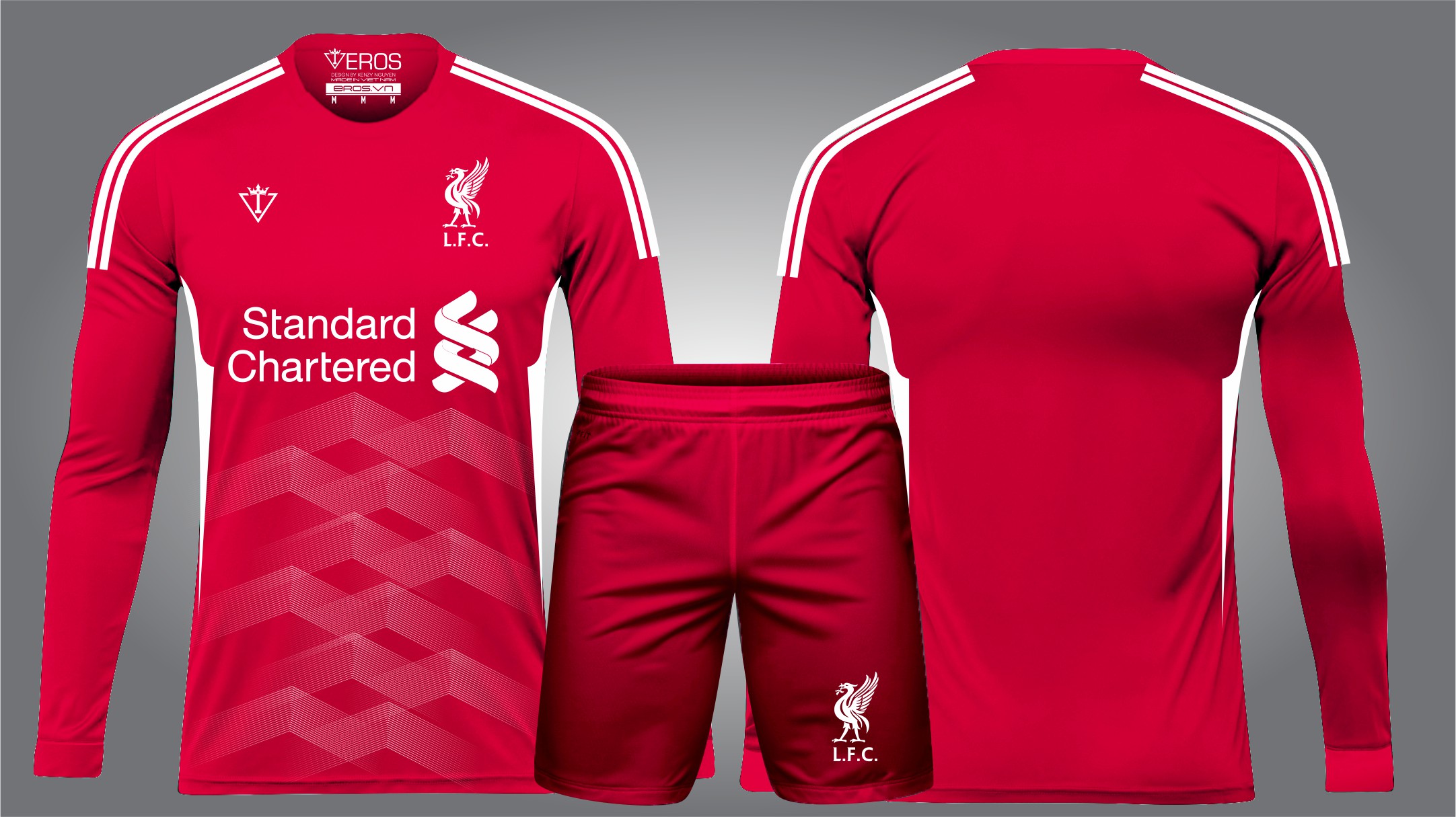 QUẦN ÁO BÓNG ĐÁ ( TAY DÀI ) LIVERPOOL ĐỎ - D4