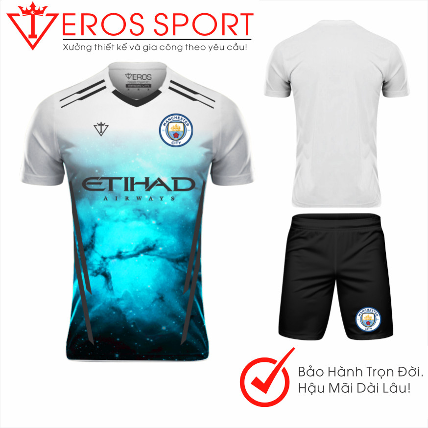 QUẦN ÁO BÓNG ĐÁ MANCITY TRẮNG - W8