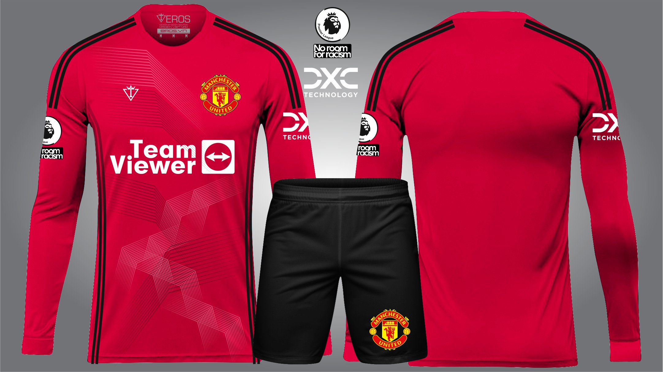 QUẦN ÁO BÓNG ĐÁ ( TAY DÀI ) MANCHESTER UNITED ĐỎ - D4