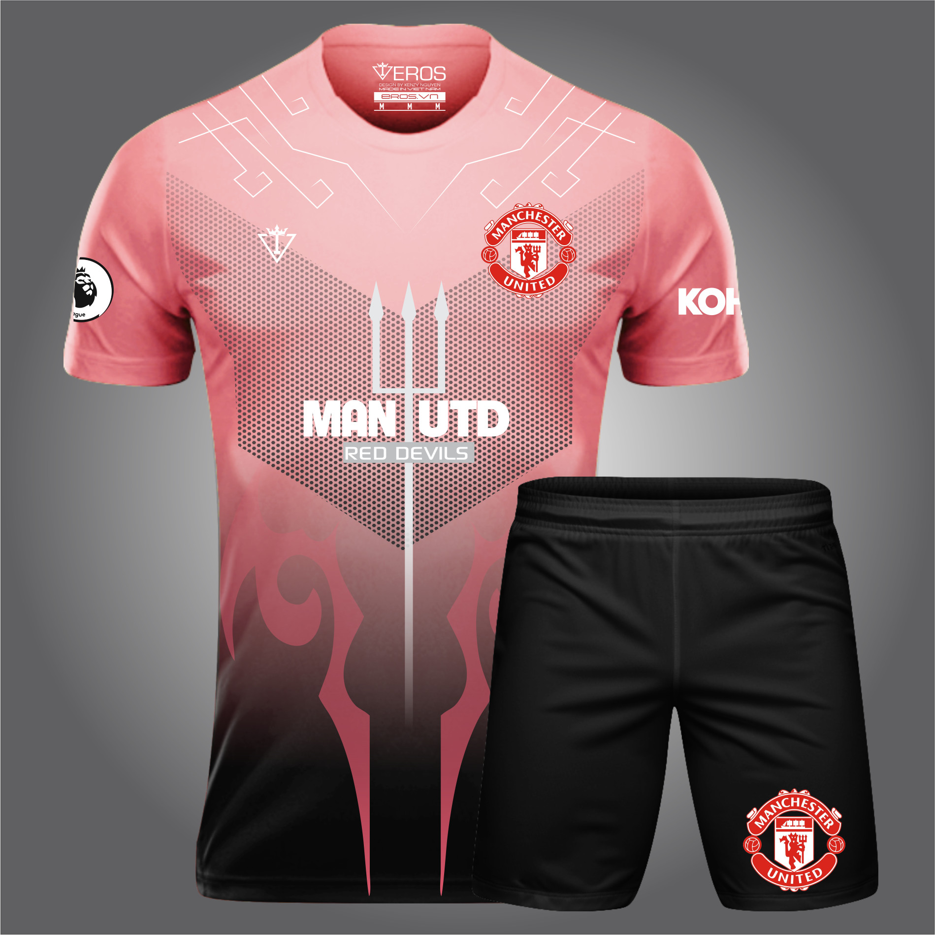 ÁO CLB MANCHESTER UNITED T12 HỒNG