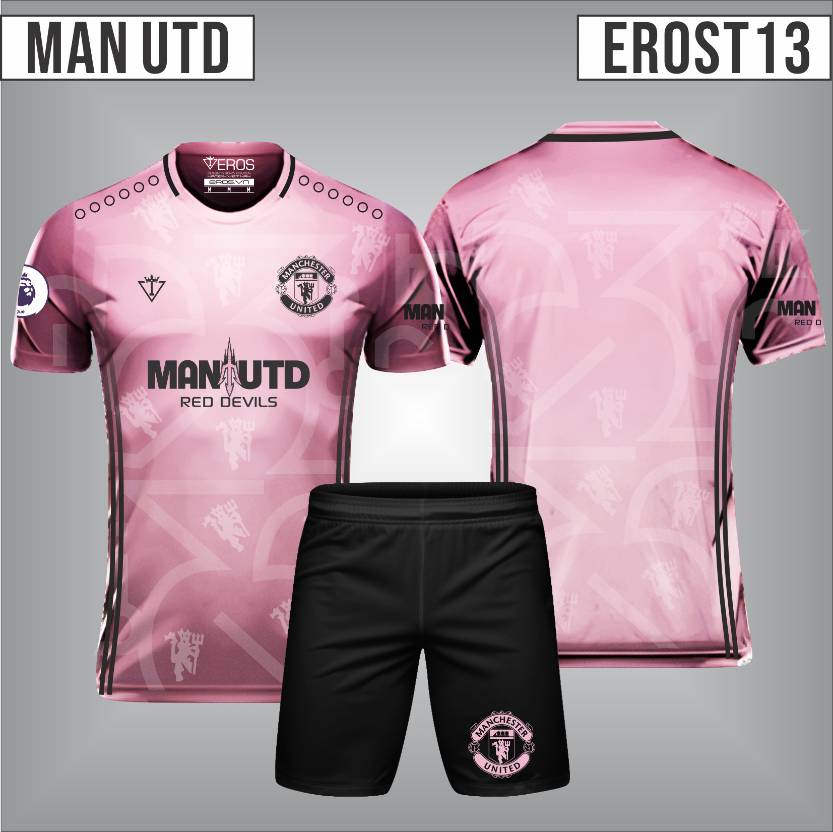 ÁO CLB MANCHESTER UNITED T13 HỒNG