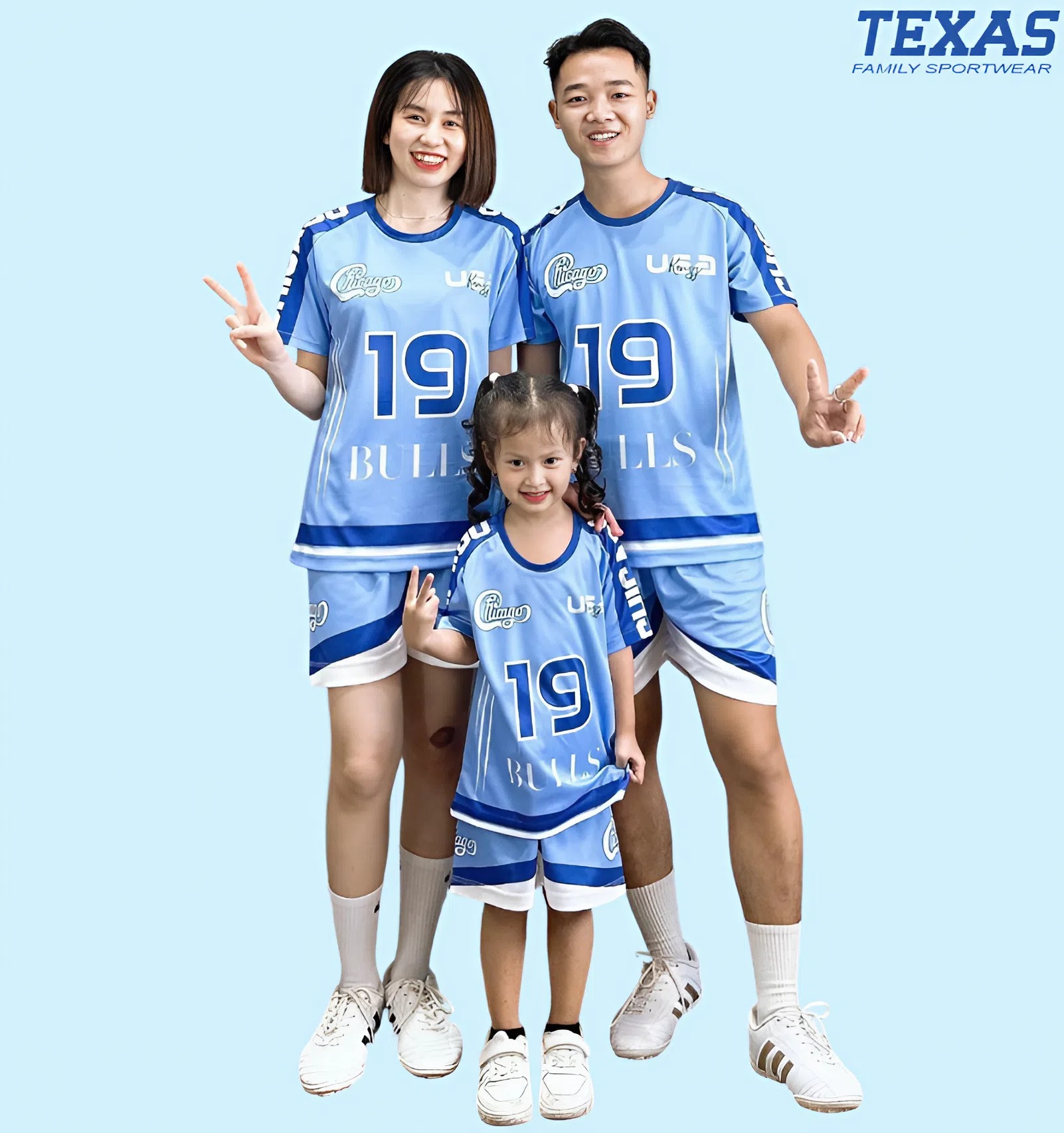 BỘ ĐỒ THỂ THAO GIA ĐÌNH-GĐ13 BULLS XANH DA