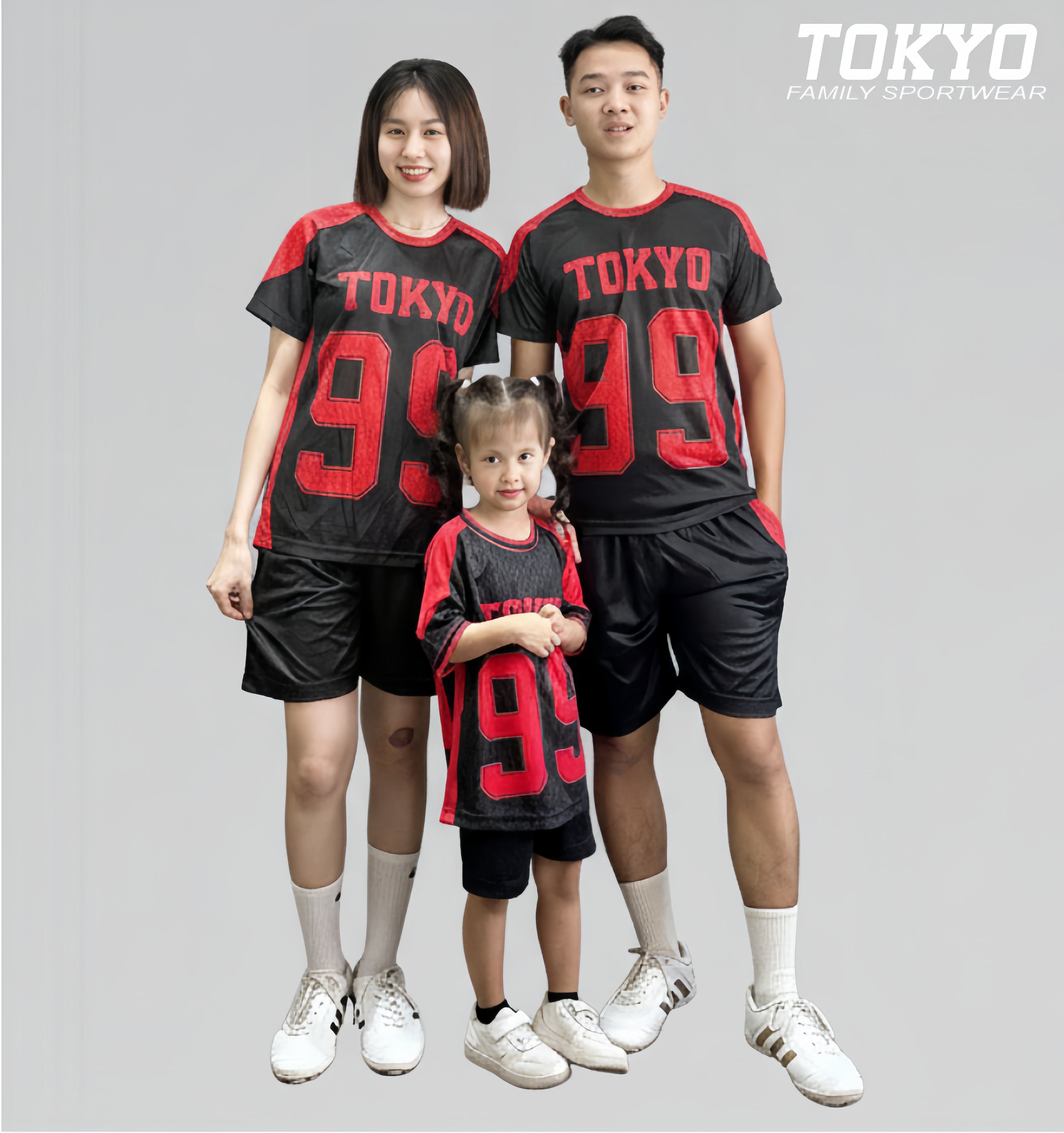 BỘ ĐỒ THỂ THAO GIA ĐÌNH-GĐ3 TOKYO ĐEN