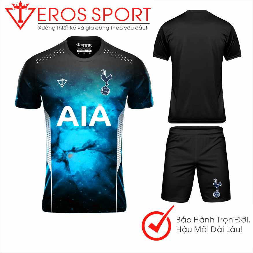 QUẦN ÁO BÓNG ĐÁ TOTTENHAM HOTSPUR ĐEN - W8