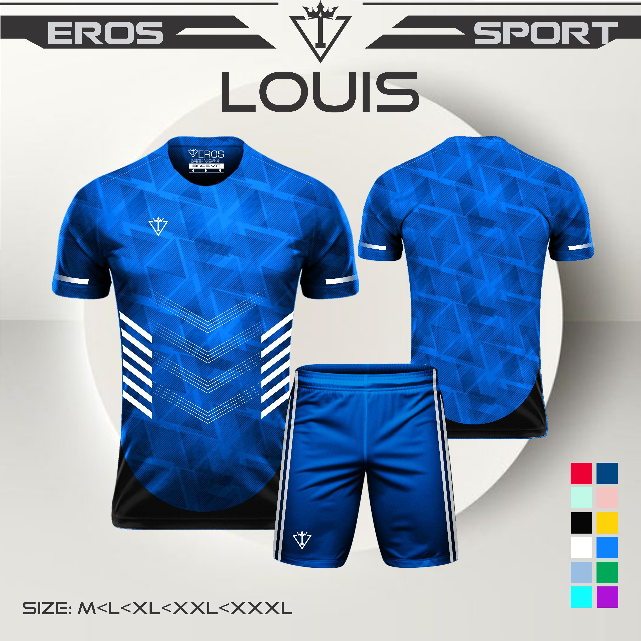 ĐỒ THỂ THAO THIẾT KẾ LOUIS -EROS 5 XANH BÍCH