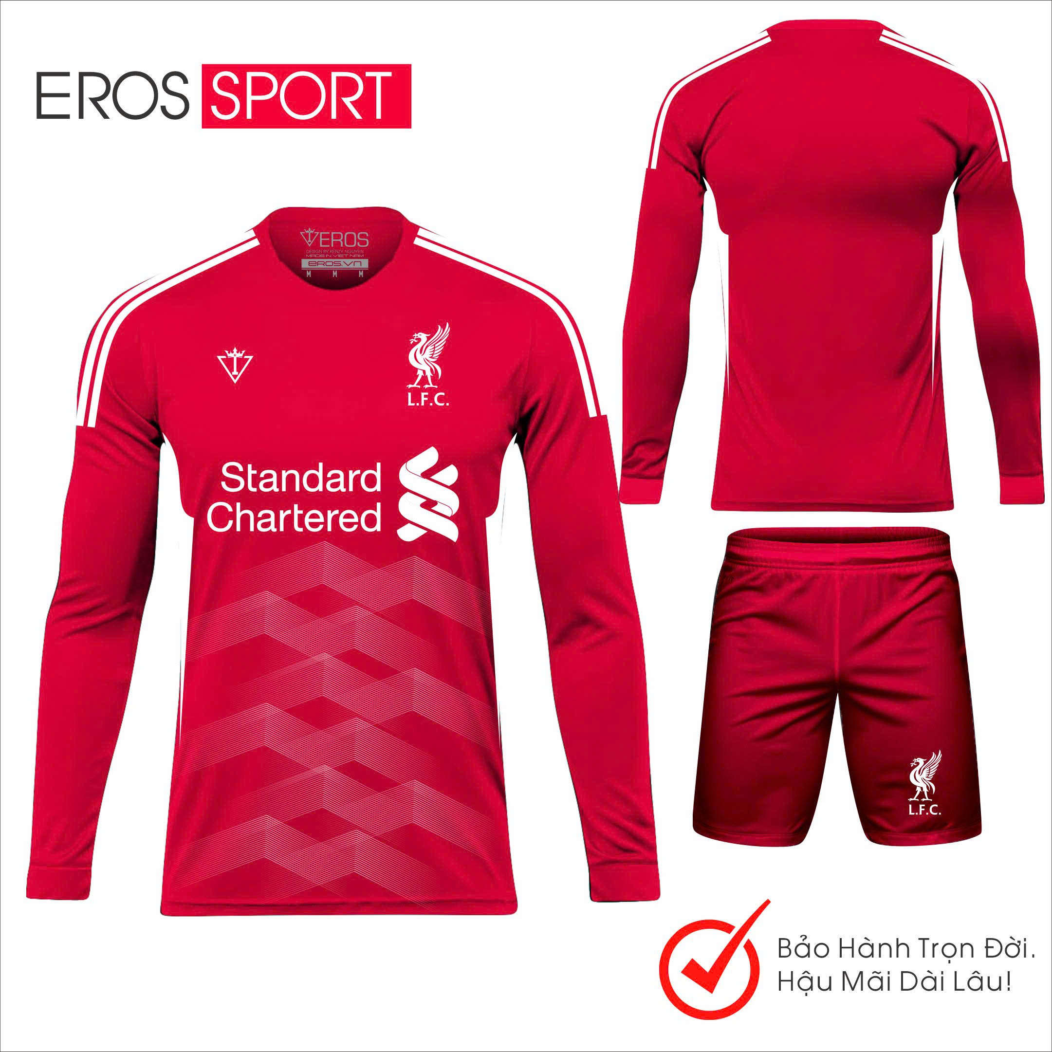 QUẦN ÁO BÓNG ĐÁ ( TAY DÀI ) LIVERPOOL ĐỎ - D4