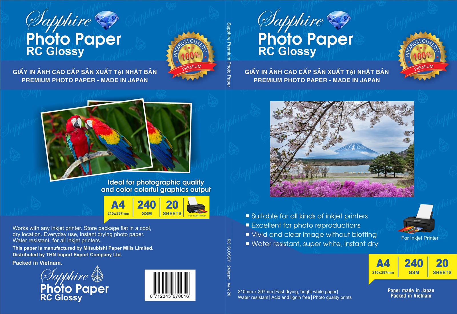 Giấy in ảnh SAPPHIRE chính hãng