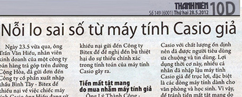 BÁN MÁY TÍNH CASIO GIẢ, NHÁY CÓ XEM LÀ TỘI ÁC! BÁN MÁY TÍNH CASIO GIẢ, NHÁY CÓ XEM LÀ TỘI ÁC!