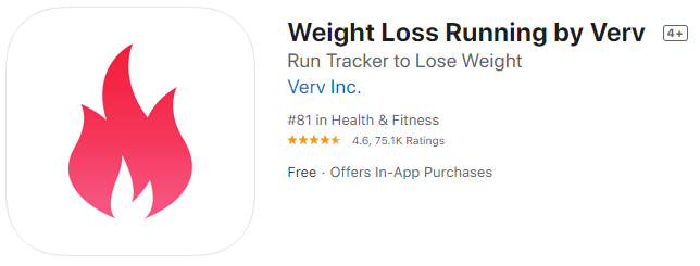 running for weightloss phần mềm tính calo trên iPhone