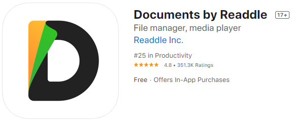 Top 7 ứng dụng quản lý File trên iPhone 12 documents 6 readdle
