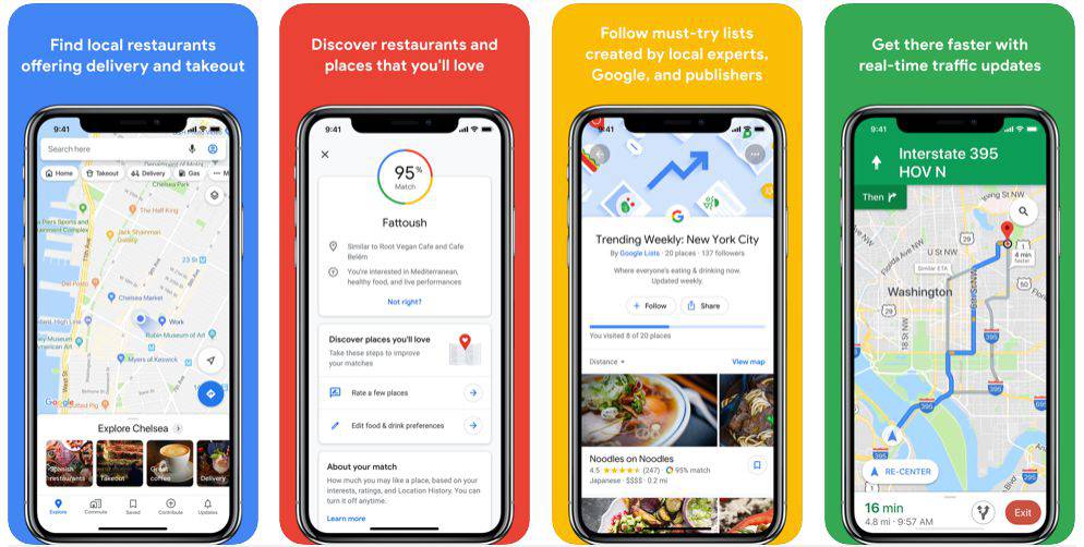 phần mềm chỉ đường tốt nhất cho iPhone và Android google maps