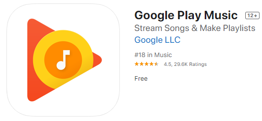 Phần mềm nghe nhạc trực tuyến google play music
