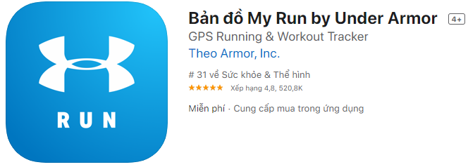 ứng dụng đo tốc độ trên iPhone - Map My Run