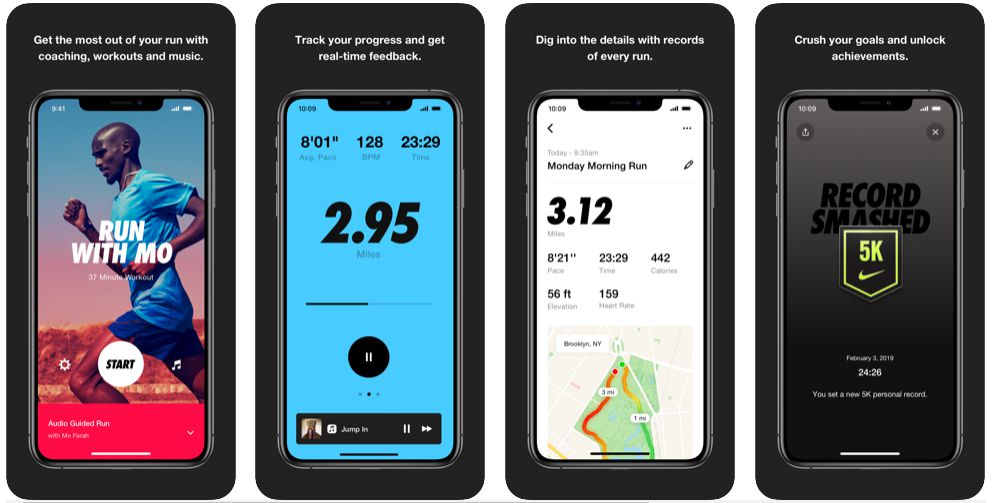nike run club - app chạy bộ trên điện thoại iPhone và Android