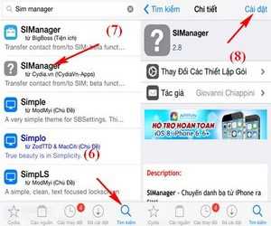 thao tác chuyển trên iphone đã jailbreak