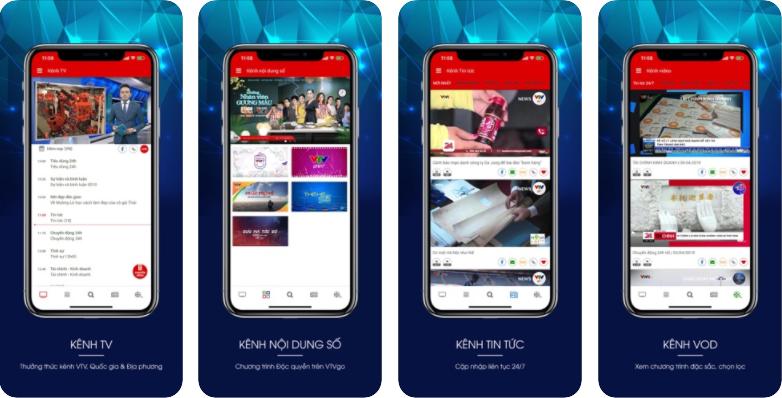 App xem bóng đá trực tiếp trên điện thoại iPhone VTV Go