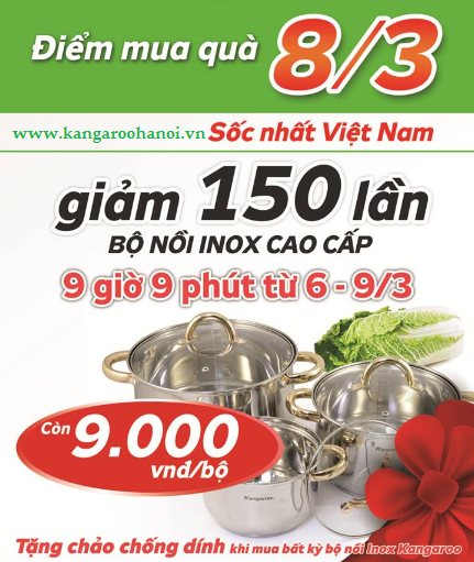 8/3 Giảm giá shock 150 lần - Tôi yêu 8/3