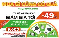 Showroom liên kết xả hàng tồn kho giảm giá tới 49%  “ Mua gì cũng có quà “ từ ngày 29/5 tới 7/6