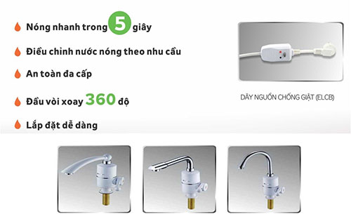 4 Lý do bạn nên sử dụng vòi nước nóng trực tiếp